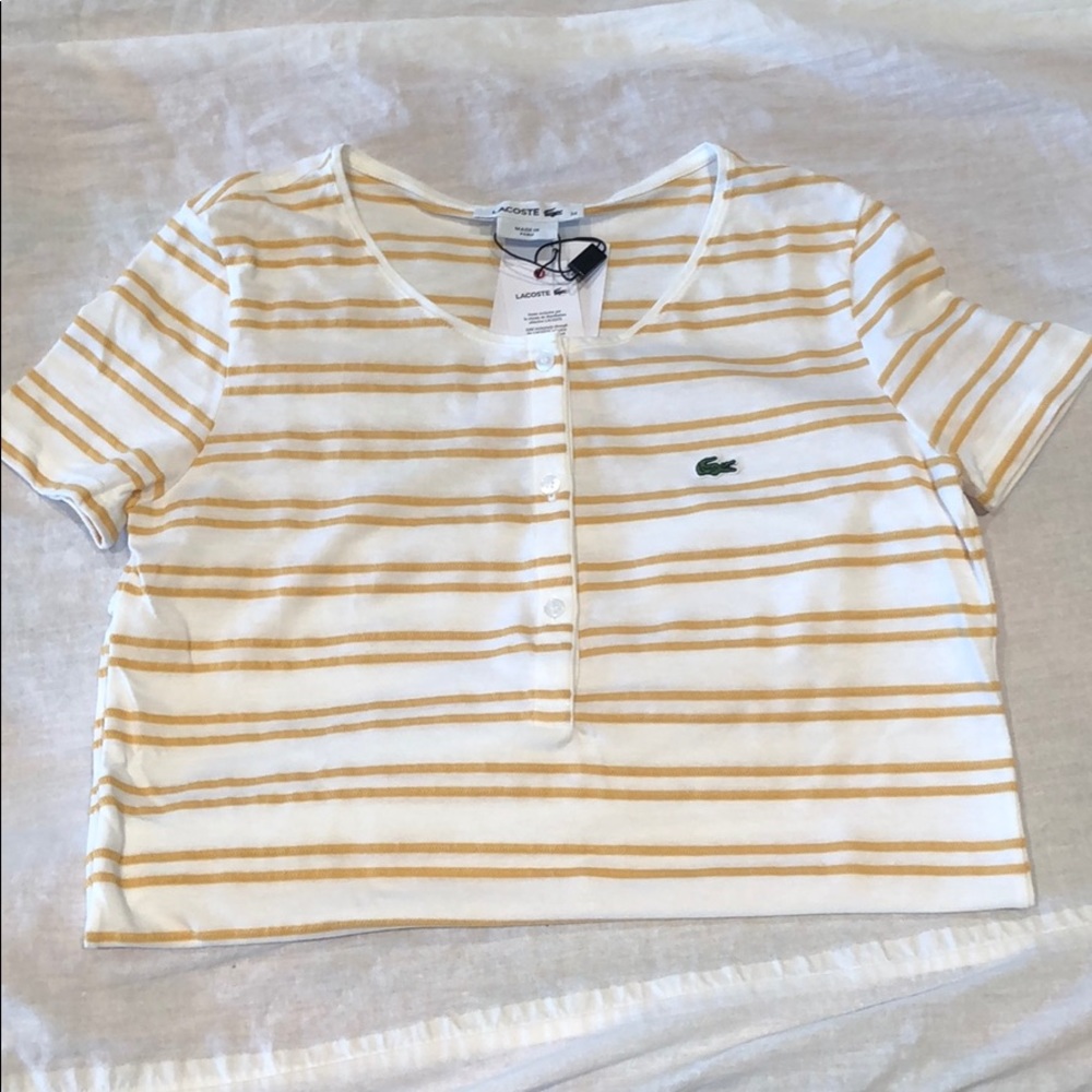 Lacoste Three Button Down Polo Shirt Size 34✨
